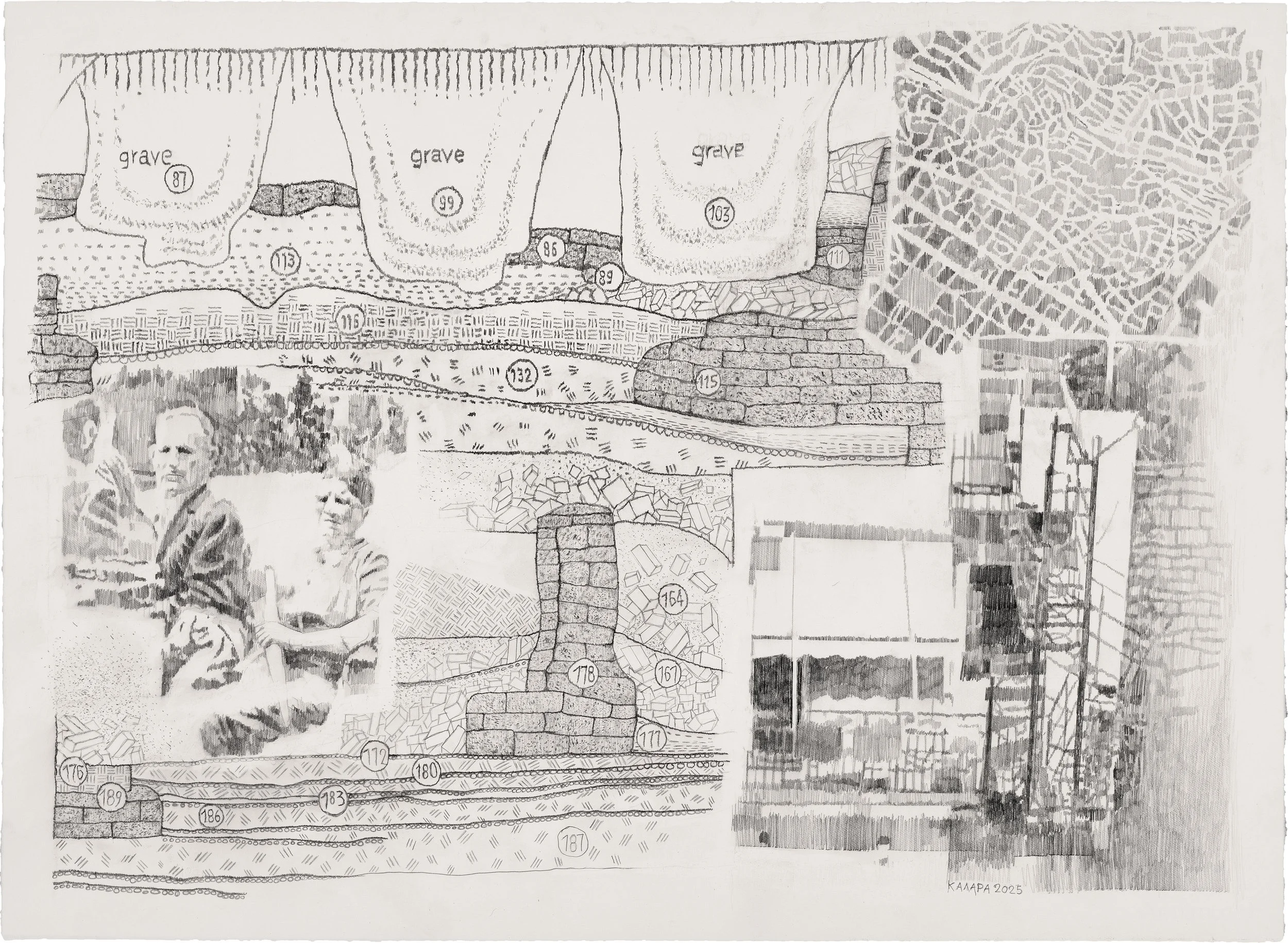 «Χωρίς τίτλο» 57x77 εκ. 2025 μολύβι σε χαρτί