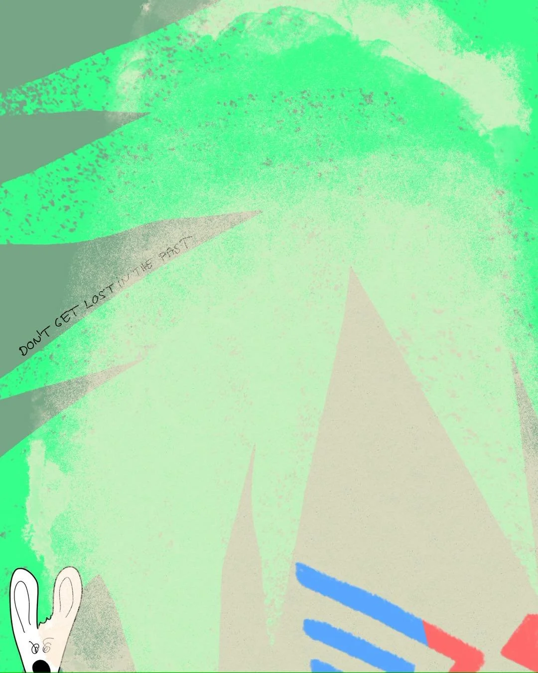 &lsquo;see clearly&rsquo;
message: DON&rsquo;T GET LOST IN THE PAST

#365doodlesbysimoniddol #emotionalsupportanimal #bunny #seeclearly #abstractlandscape