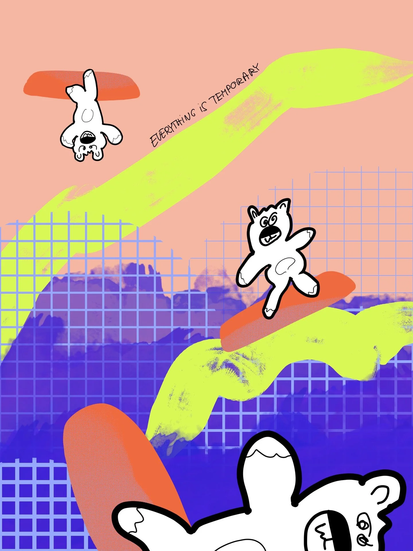 &lsquo;focus on tbe waves&rsquo;
message: EVERYTHING IS TEMPORARY

#365doodlesbysimoniddol #emotionalsupportanimals #teddybears #surfingislife #everythingistemporary