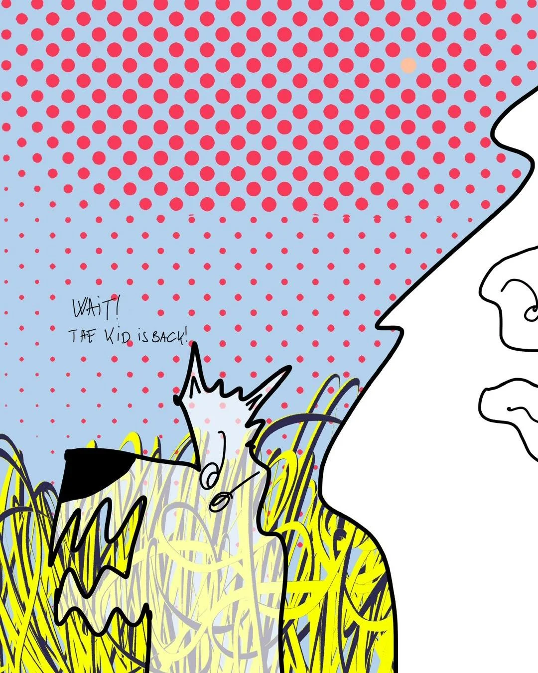 &lsquo;Easter Sunday&rsquo;
message: WAIT! THE KID IS BACK!

#365doodlesbysimoniddol #easter #eastersunday #God #dog