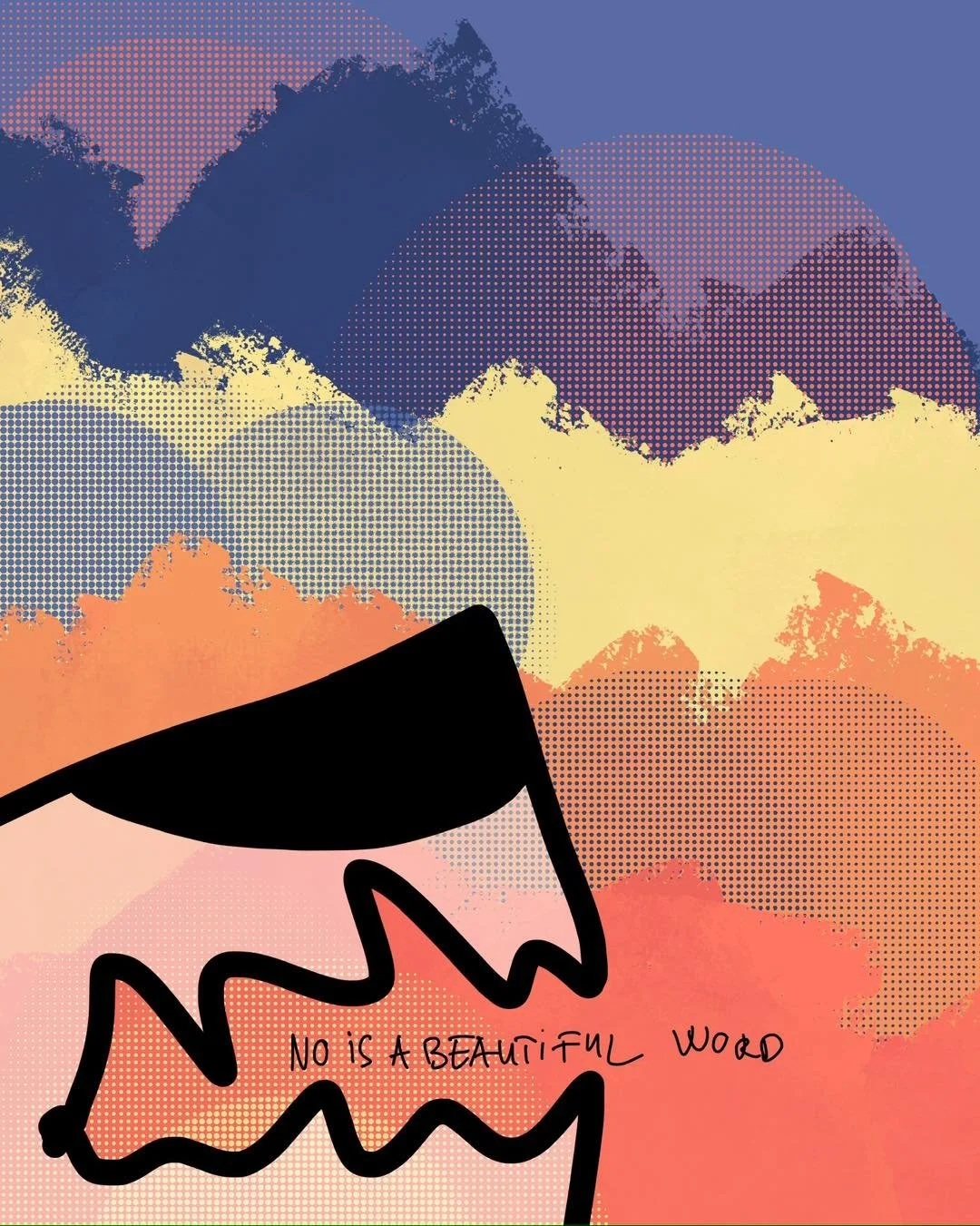 &lsquo;boundaries&rsquo;
message: NO IS A BEAUTIFUL WORD 

#365doodlesbysimoniddol #emotionalsupportanimal #dog #boundaries #wordgasm