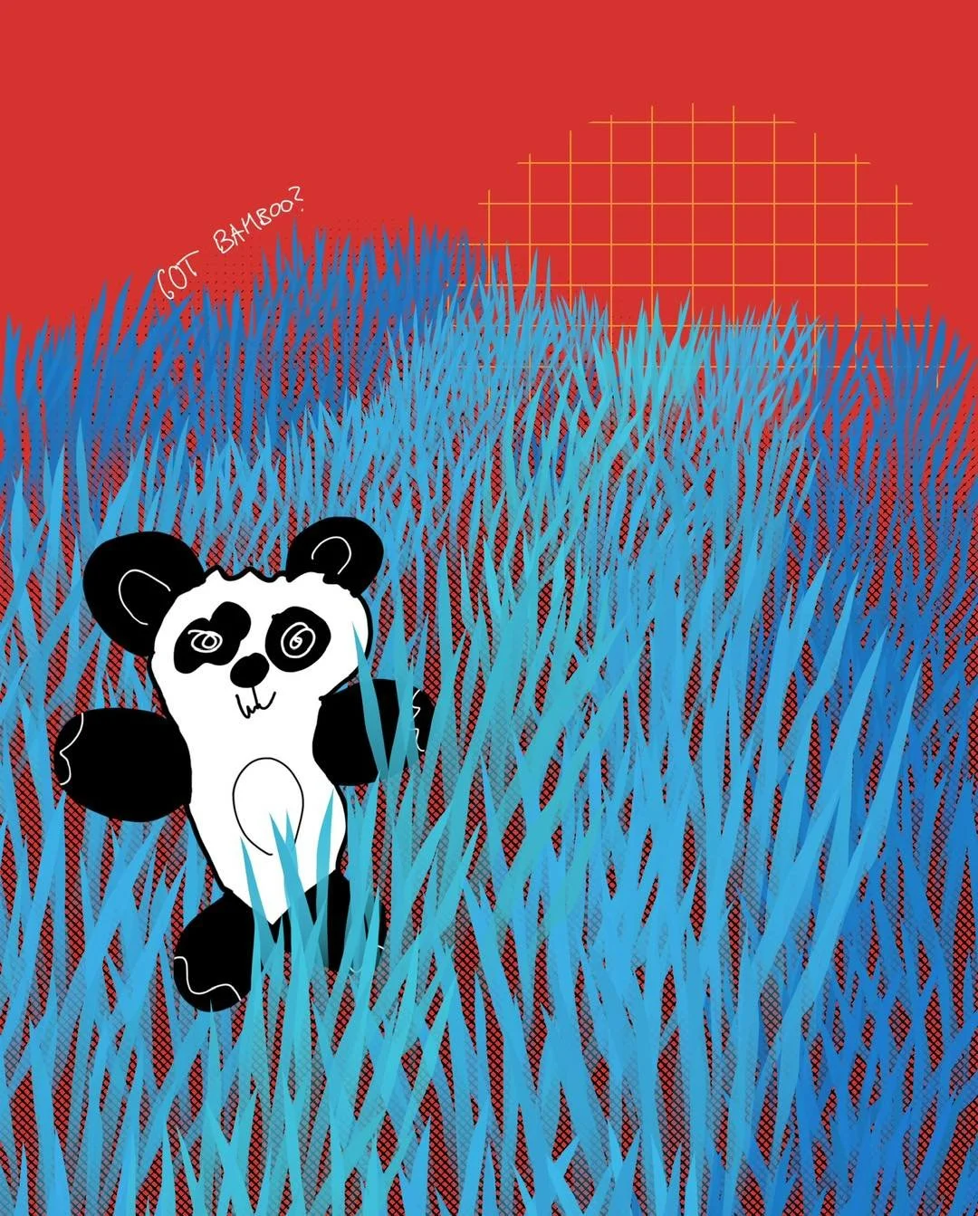 &lsquo;hungry panda&rsquo;
message: GOT BAMBOO?

#365doodlesbysimoniddol #emotionalsupportanimal #panda #pandalove #ricefield