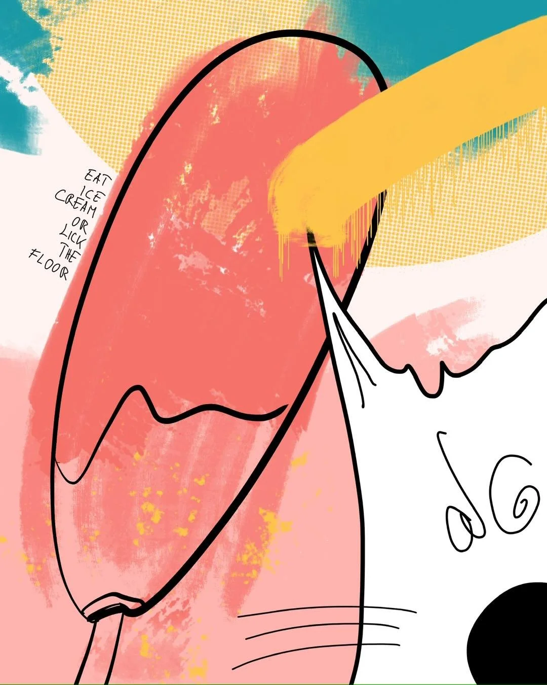 &lsquo;the choice&rsquo;
message: EAT ICE CREAM OR LICK THE FLOOR

#365doodlesbysimoniddol #emotionalsupportanimal #cat #icecream #lick