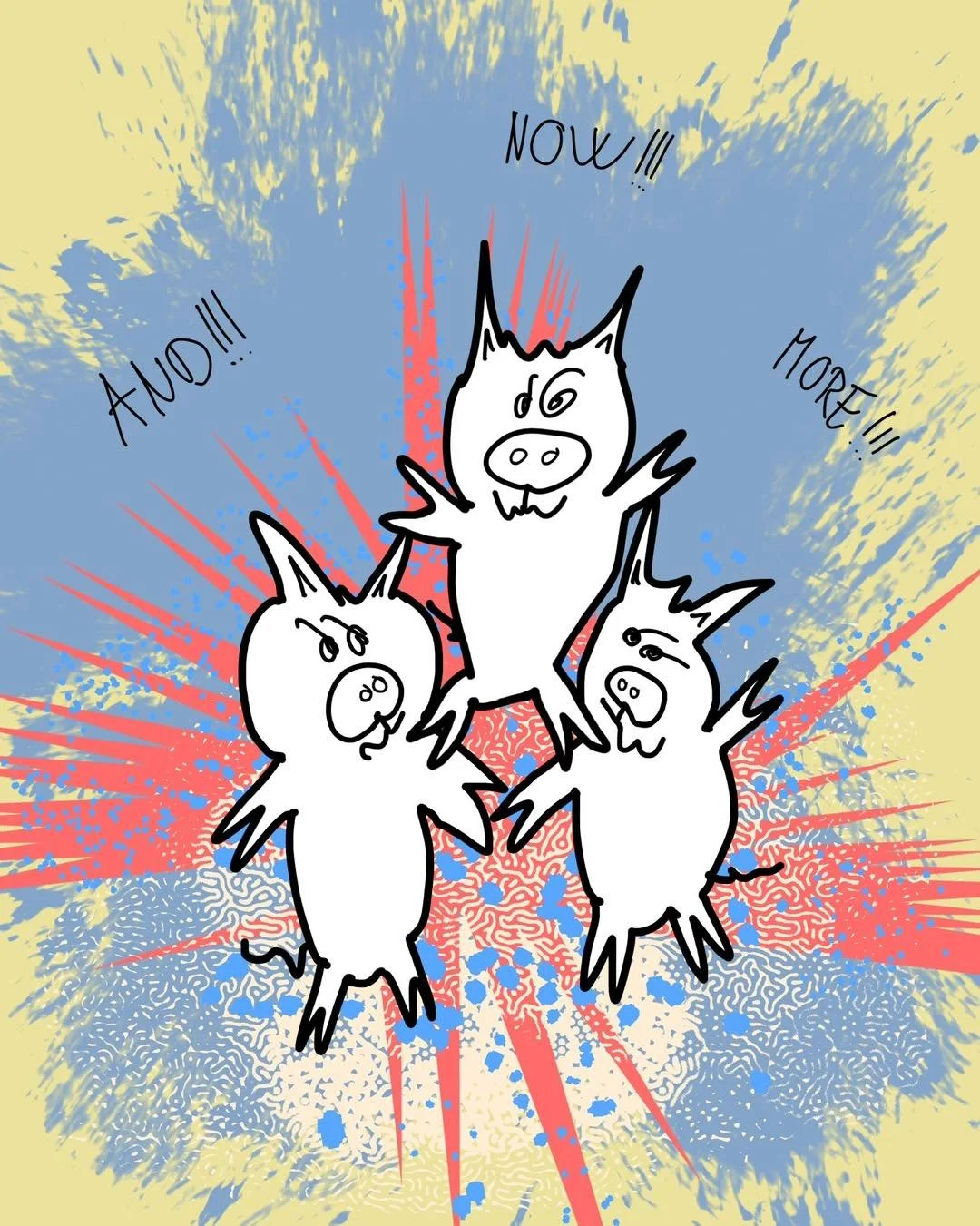 &lsquo;sensationalism&rsquo;
message: AND!!! NOW!!! MORE!!!

#365doodlesbysimoniddol #emotionalsupportanimals #pigs #threelittlepigs #sensationalism