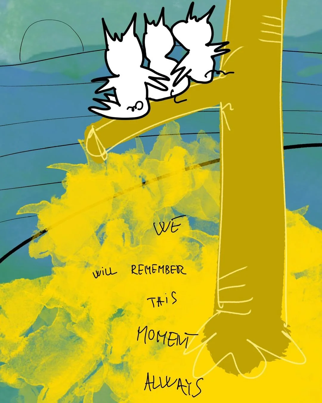 &lsquo;friendship&rsquo;
message: WE WILL REMEMBER THIS MOMENT ALWAYS 

#365doodlesbysimoniddol #emotionalsupportanimals #pigs #friends #support