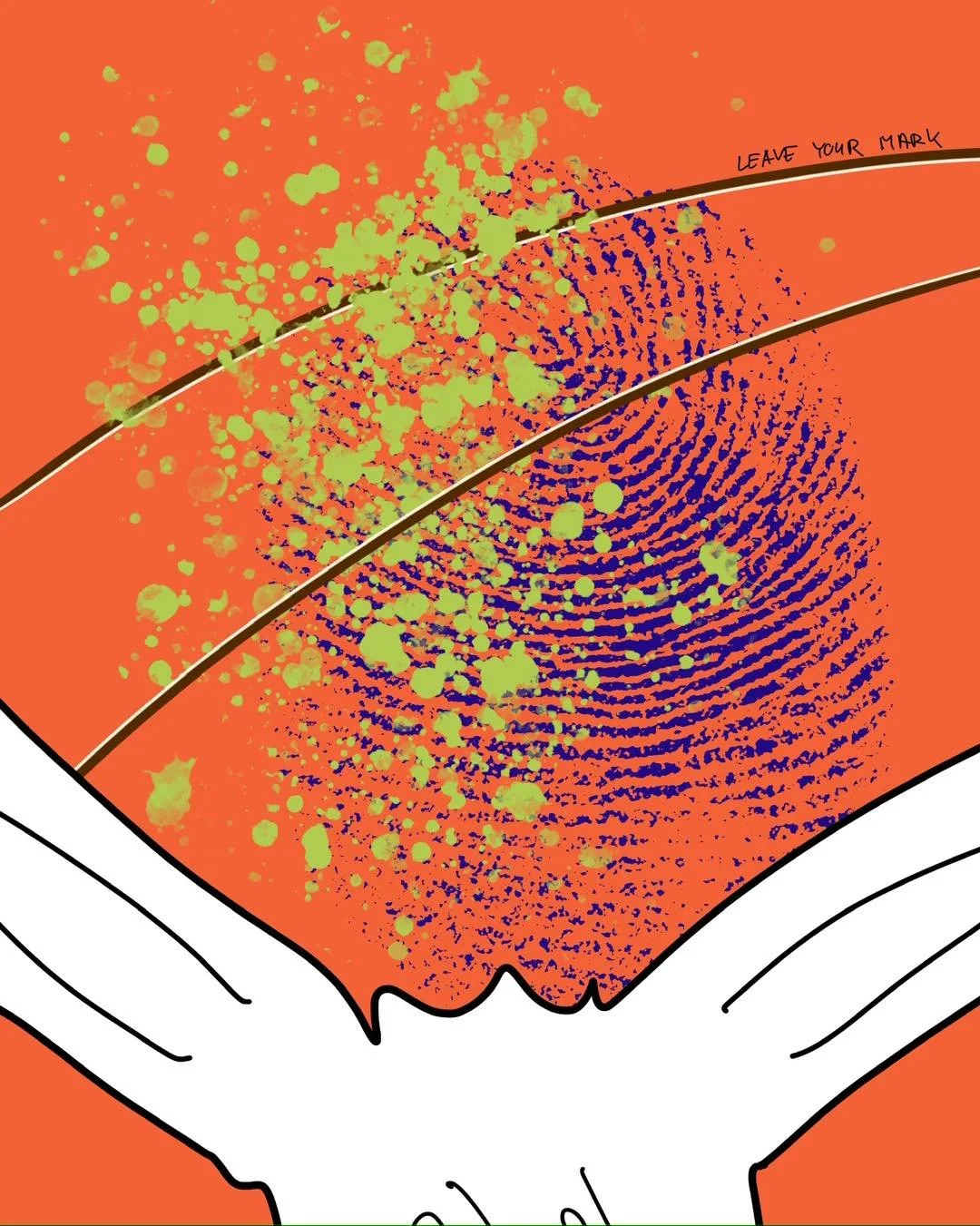 &lsquo;fingerprint&rsquo; 
message: LEAVE YOUR MARK 

#365doodlesbysimoniddol #emotionalsupportanimal #bunny #fingerprint #leaveyourmark