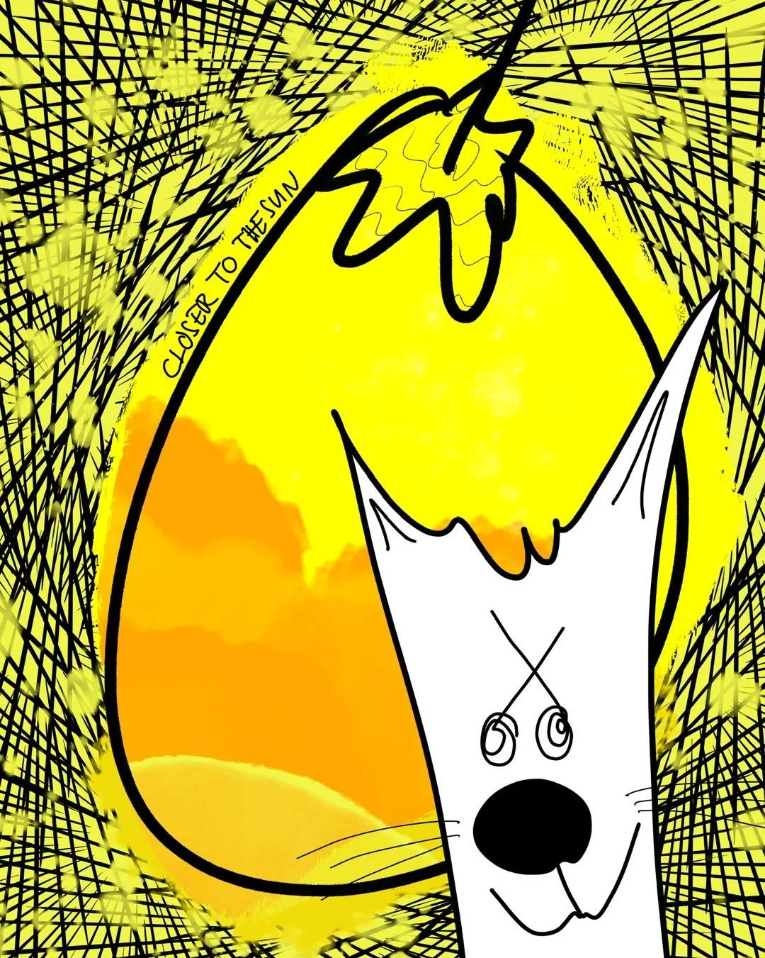 &lsquo;yellow&rsquo;
message: CLOSER TO THE SUN

#365doodlesbysimoniddol #emotionalsupportanimal #cat #yellow #lemon