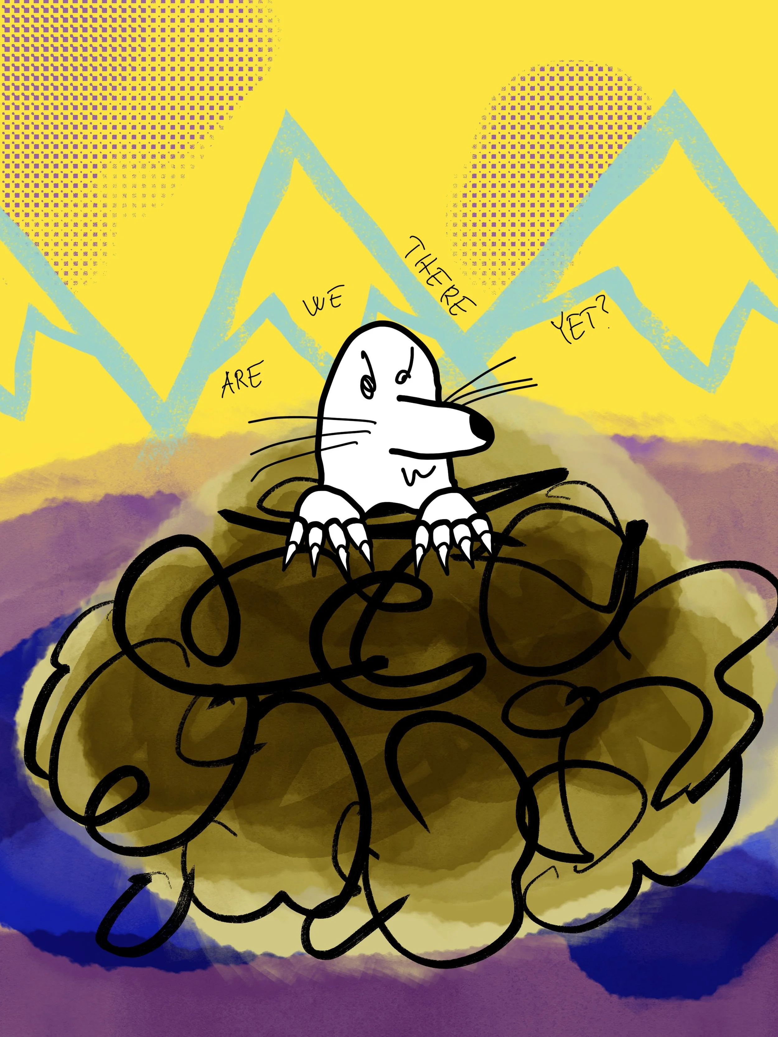 &lsquo;all we need is just a little patience&rsquo;
message: ARE WE THERE YET?

#365doodlesbysimoniddol #emotionalsupportanimal #mole #patience #arewethereyet