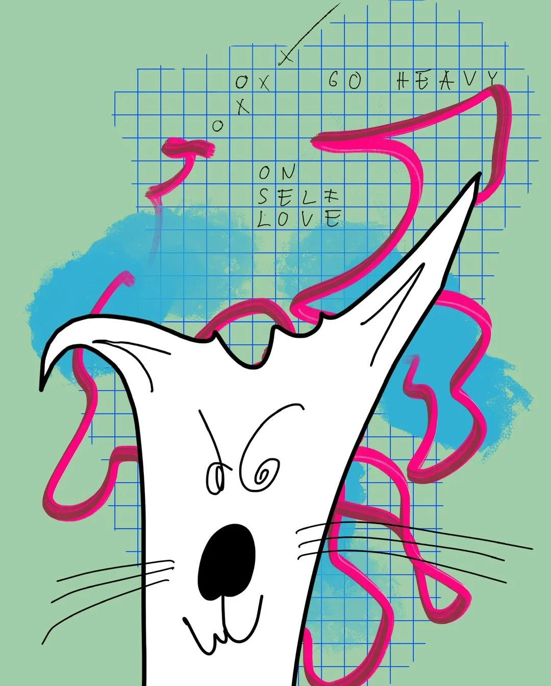 &lsquo;weekend&rsquo;
message: GO HEAVY ON SELF LOVE

#365doodlesbysimoniddol #emotionalsupportanimals #cats #selflove #goheavy