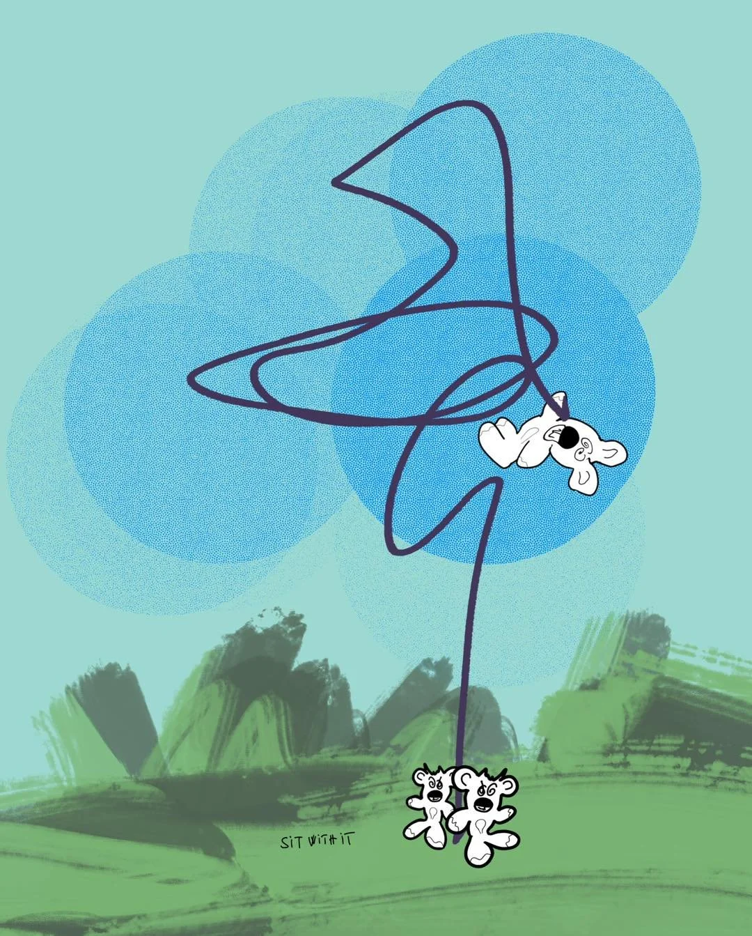 &lsquo;the observers&rsquo;
message: SIT WITH IT 

#365doodlesbysimoniddol #emotionalsupportanimals #teddybears #sitwithit #observer