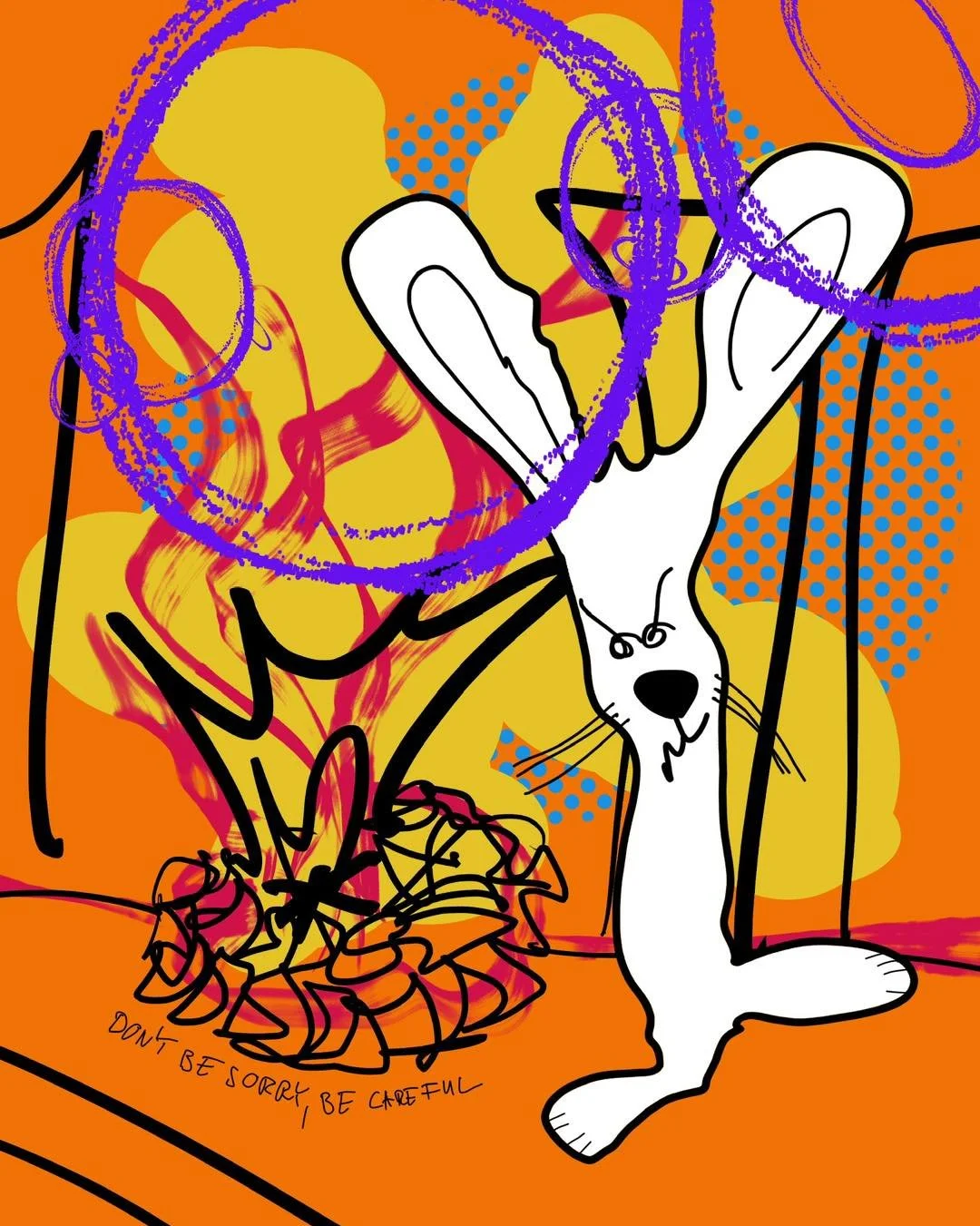 &lsquo;don&rsquo;t be cruel&rsquo; 
message: DON&rsquo;T BE SORRY BE CAREFUL

#365doodlesbysimoniddol #emotionalsupportanimal #bunny #dontbesorrybecareful #dontbecruel