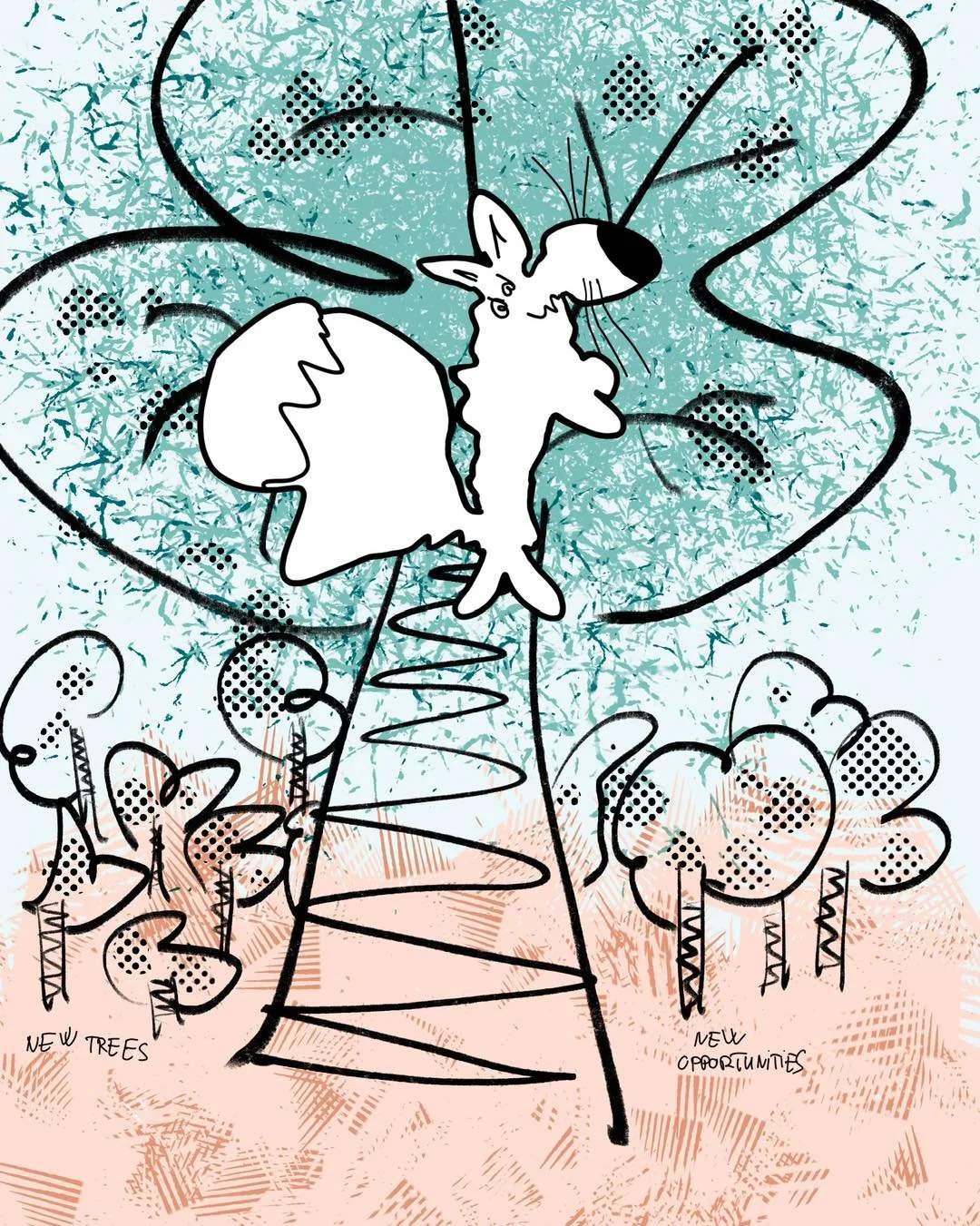 &lsquo;careerist squirrel&rsquo;
message: NEW TREES NEW OPPORTUNITIES

#365doodlesbysimoniddol #emotionalsupportanimal #squirrel #treesofinstagram #careerist