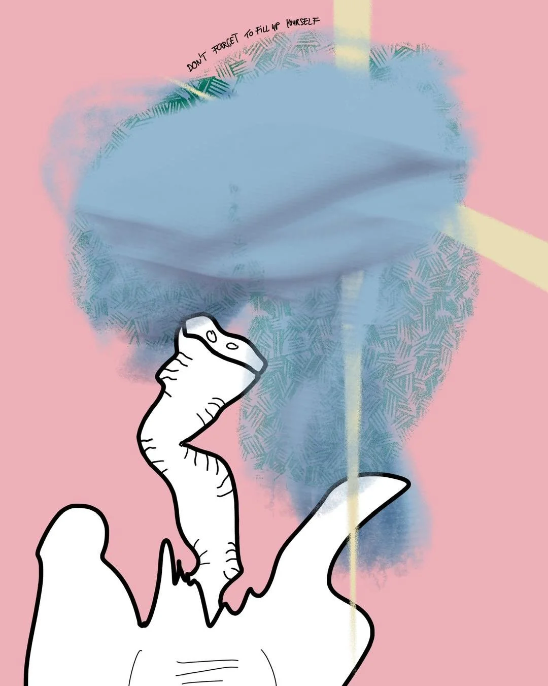 &lsquo;helpful elephant&rsquo;
message: DON&rsquo;T FORGET TO FILL UP YOURSELF

#365doodlesbysimoniddol #emotionalsupportanimal #elephant #fillupfreshup #refresh