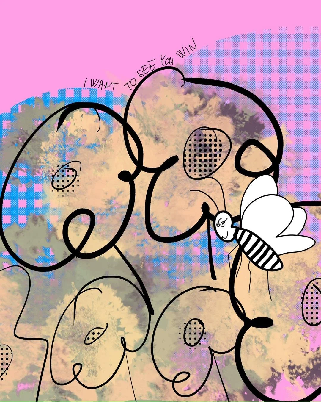 &lsquo;supportive bee&rsquo;
message: I WANT TO SEE YOU WIN

#365doodlesbysimoniddol #emotionalsupportanimal #bee #youwin #supportive