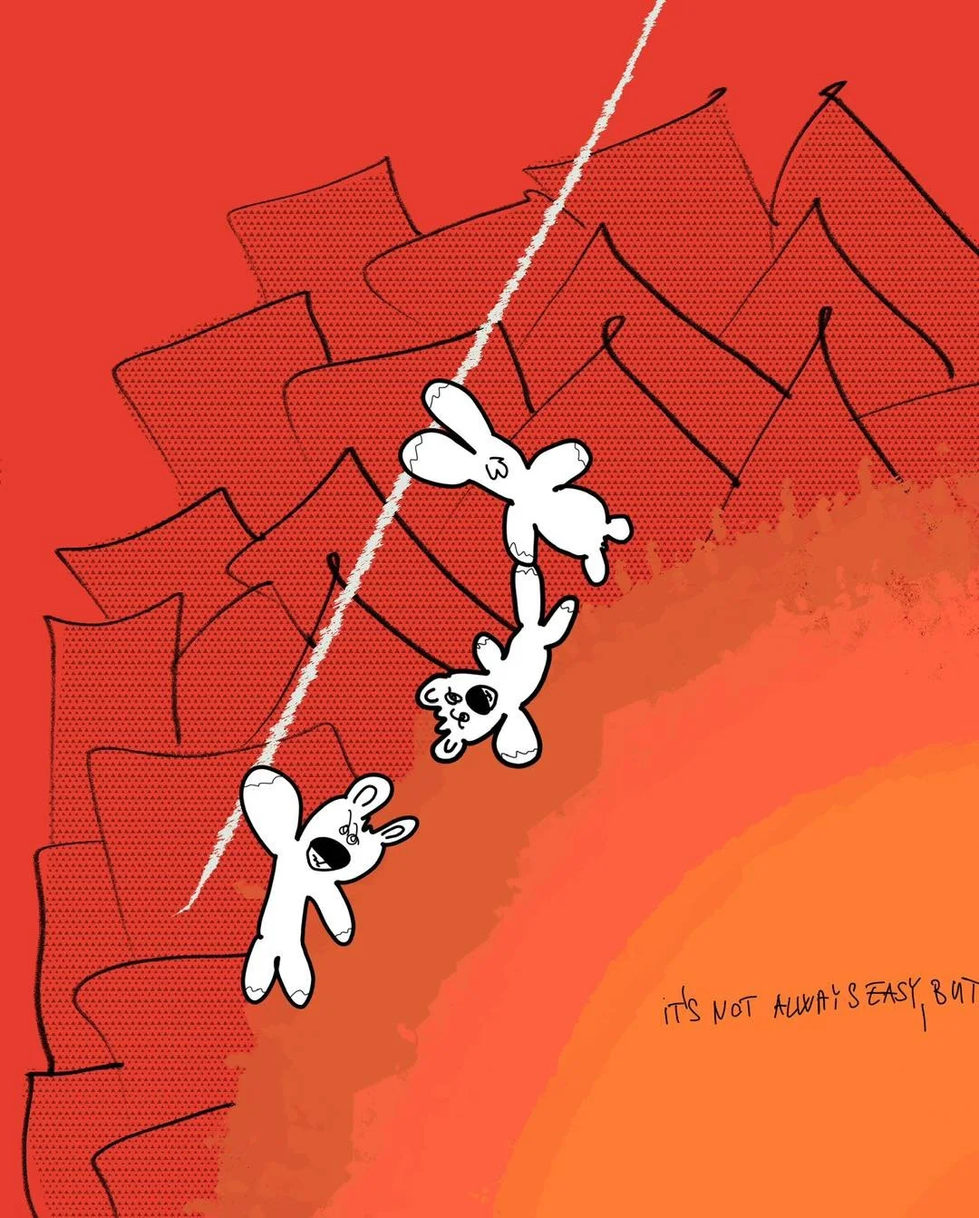 &lsquo;the stunt&rsquo; 
message: IT&rsquo;S NOT ALWAYS EASY, BUT

#365doodlesbysimoniddol #emotionalsupportanimals #teddybears #stunt #itsnotalwayseasy