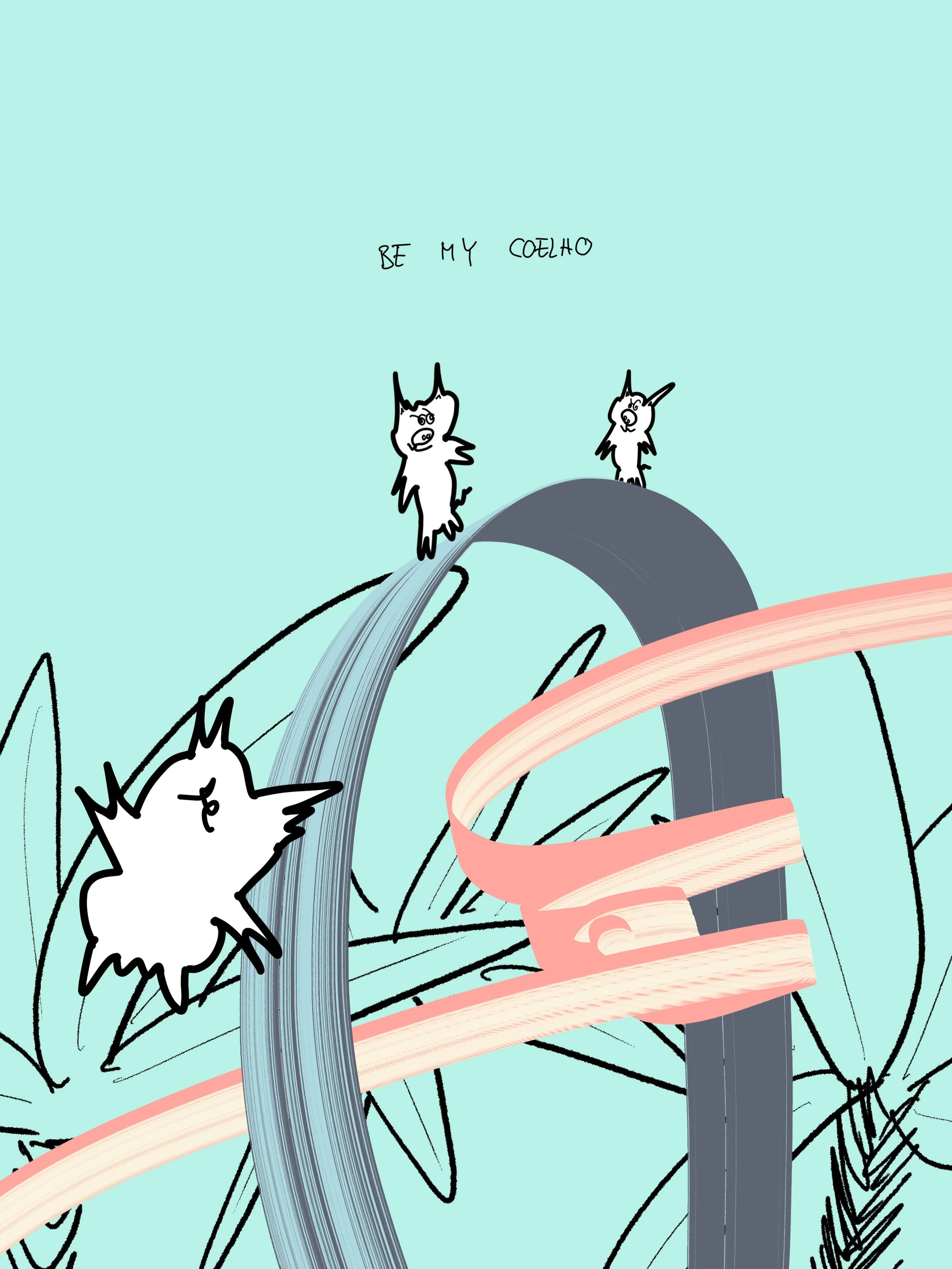 &lsquo;will you?&rsquo;
message: BE MY COELHO 

#365doodlesbysimoniddol #emotionalsupportanimal #pigs #coelho #willyoubemy
