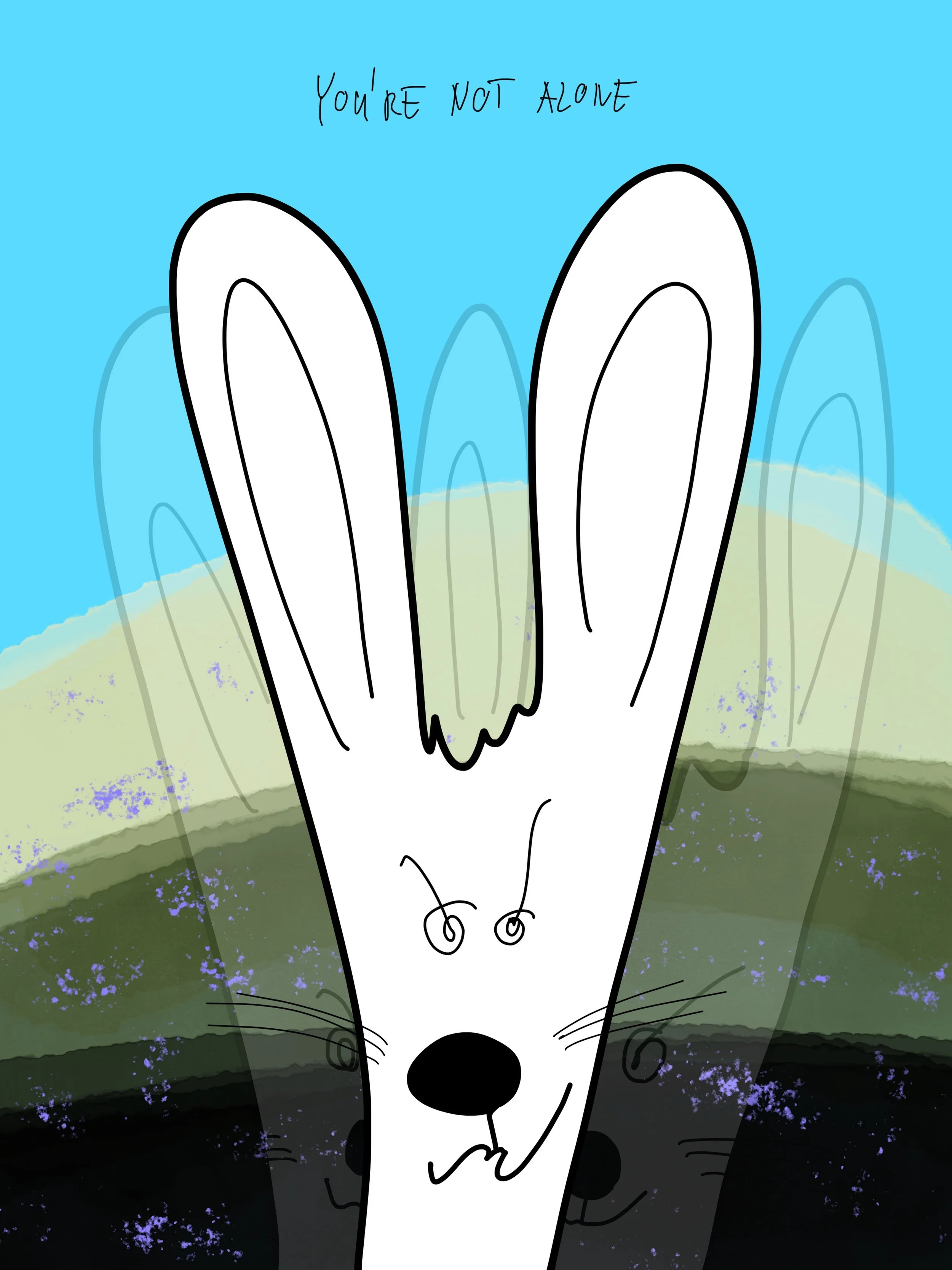 &lsquo;when you grow up&rsquo; 
message: YOU&rsquo;RE NOT ALONE 

#365doodlesbysimoniddol #emotionalsupportanimal #bunnies