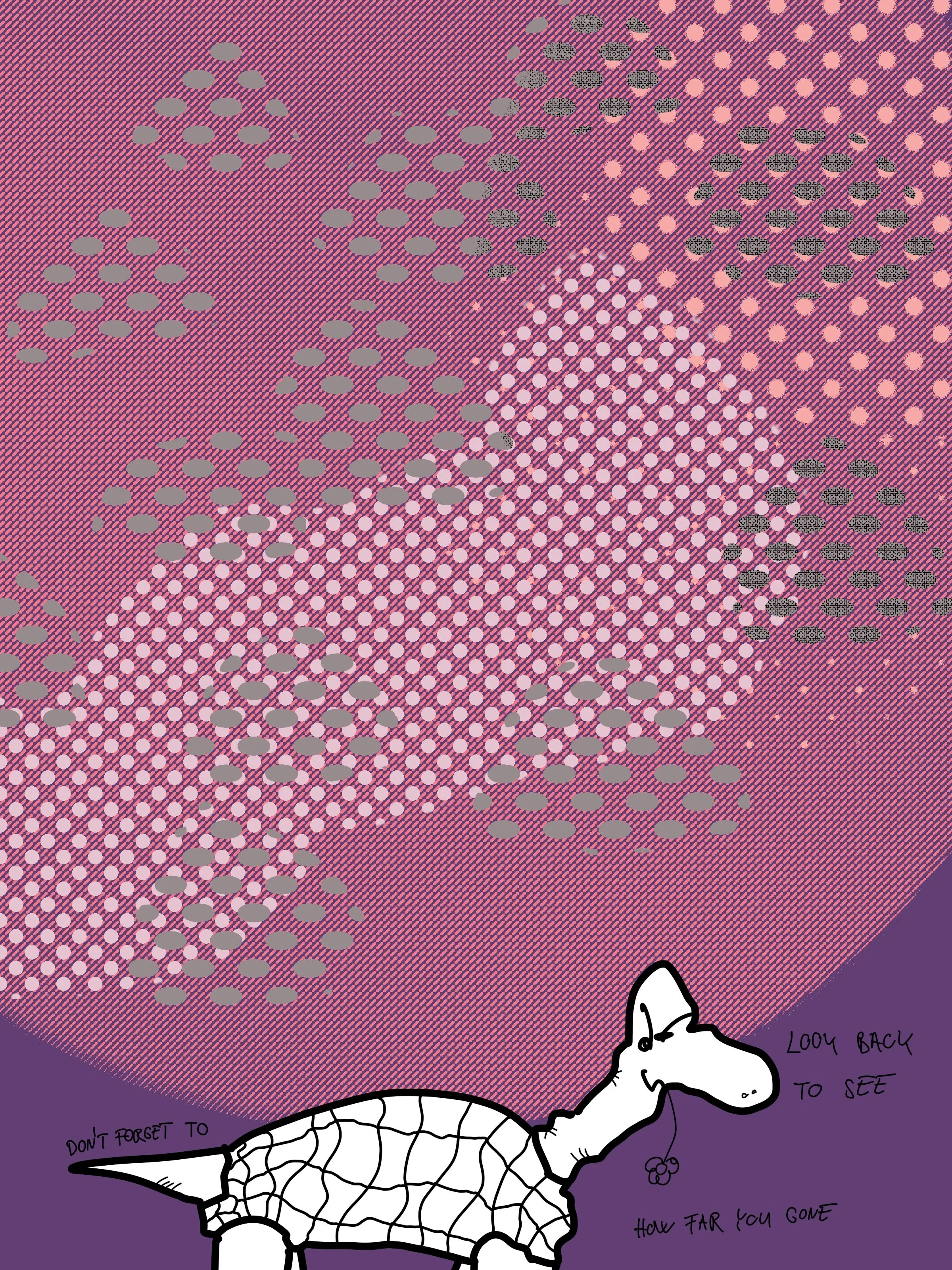 &lsquo;listen to the turtle&rsquo; 
message: DON&rsquo;T FORGET TO LOOK BACK HOW FAR YOU GONE

#365doodlesbysimoniddol #emotionalsupportanimal #turtle #lookback #mindfulness