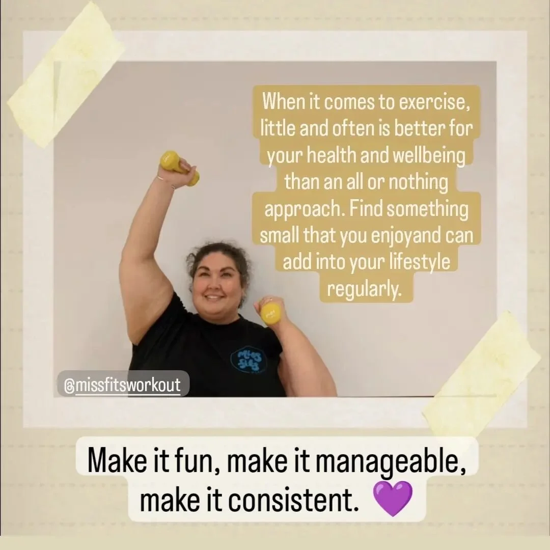 Inspired by my studies and by @yrfatfriend @maintenancephase podcasts' recent episode about the fallacy of the 10000 steps target (it's well worth a listen!) and chats with clients and friends, I wanted to share something... 
💜💜💜

Move your body i