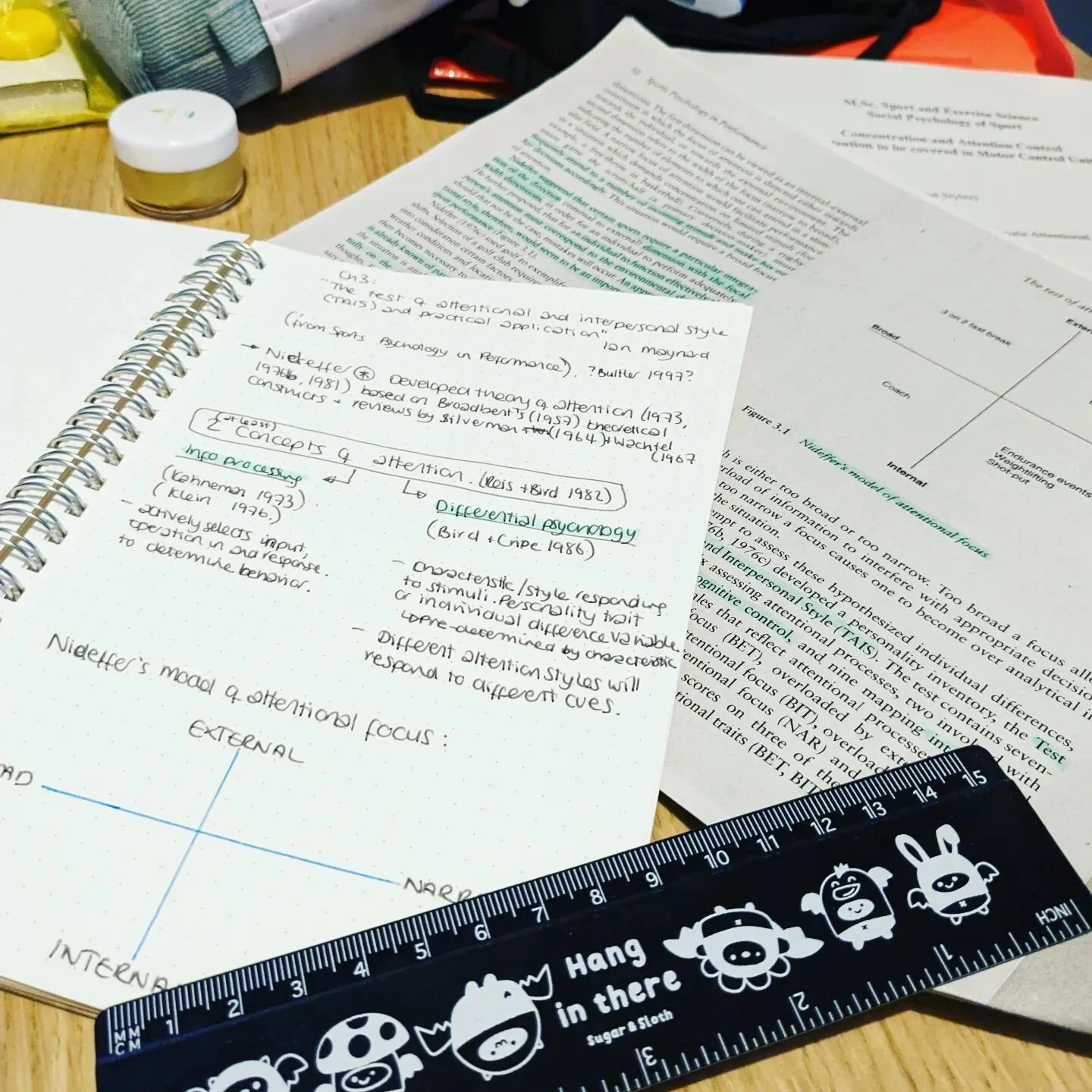 Revising for upcoming exams with the help of my latest @sugarandsloth box - more specifically this cute little ruler that's little pep talk of "hang in there" is helping to keep me focused (#notanad - bought with my own money!). 2 exams lef