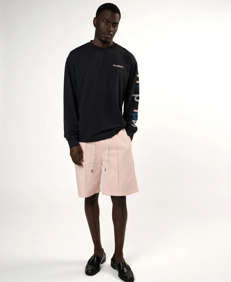 HOPEIUM “PROTECT YOUR PEACE” longsleeve T-shirt in black with sleeve logo and back print.