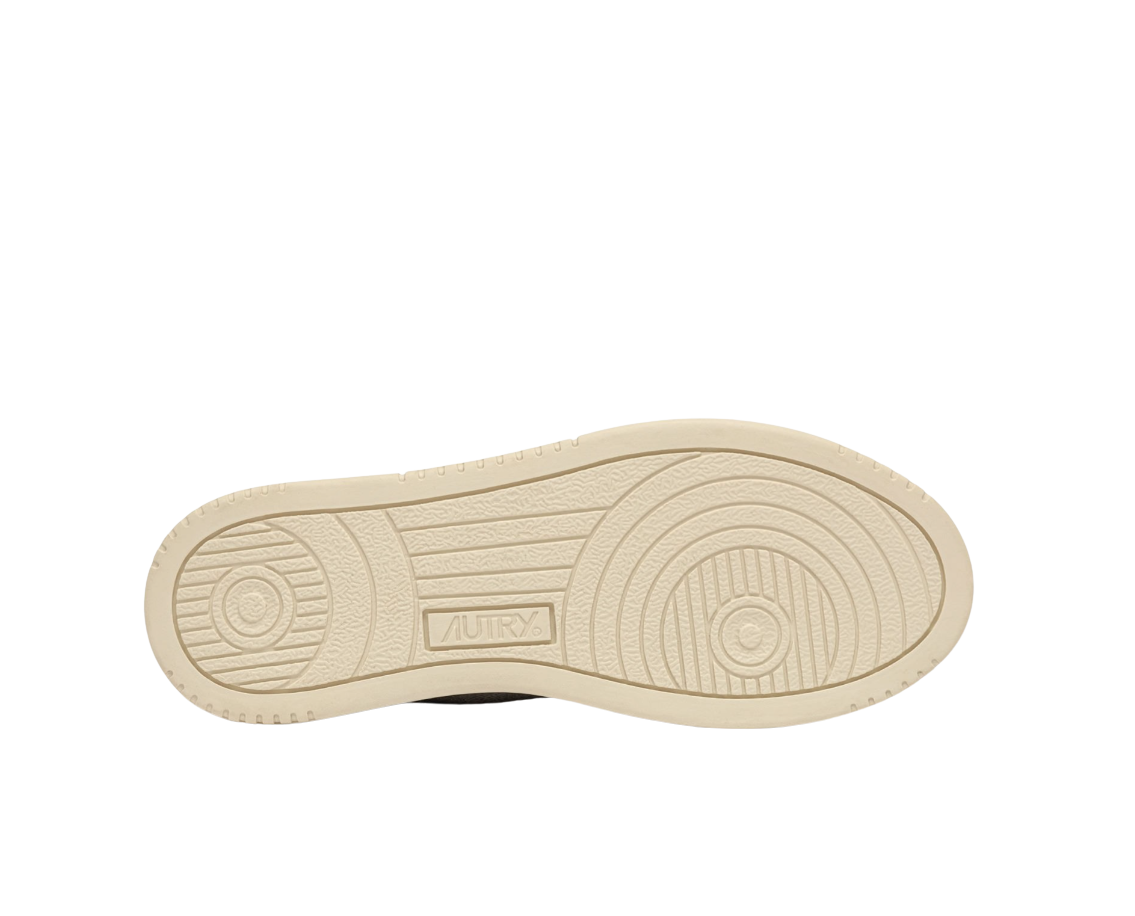 Autry Women’s Dallas Low Sparkling Sneakers in Silver and Green, Sequined Low-Top Shoes, Style ADLWTI01