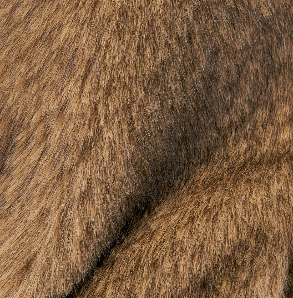 Drykorn ADWELL Faux Fur Jacket for women in warm brown with a relaxed fit, voluminous faux-fur collar and luxurious textured finish.