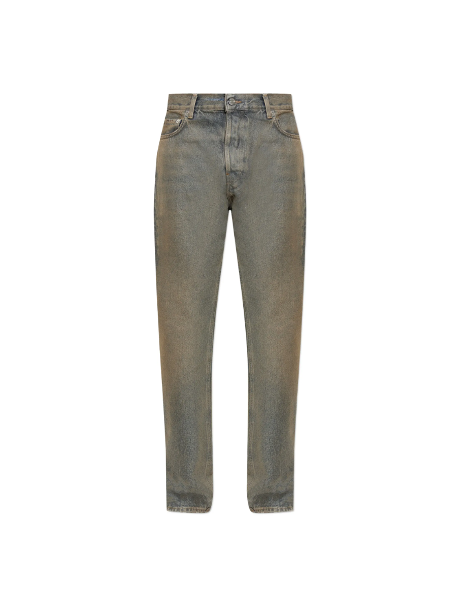Haikure BLAKE Jeans for men in Ziggy Blue with a straight-leg fit, faded finish and classic five-pocket design. Made in Italy.