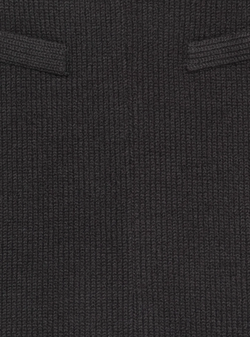 TELA Knitted Midi Skirt in Dark Grey