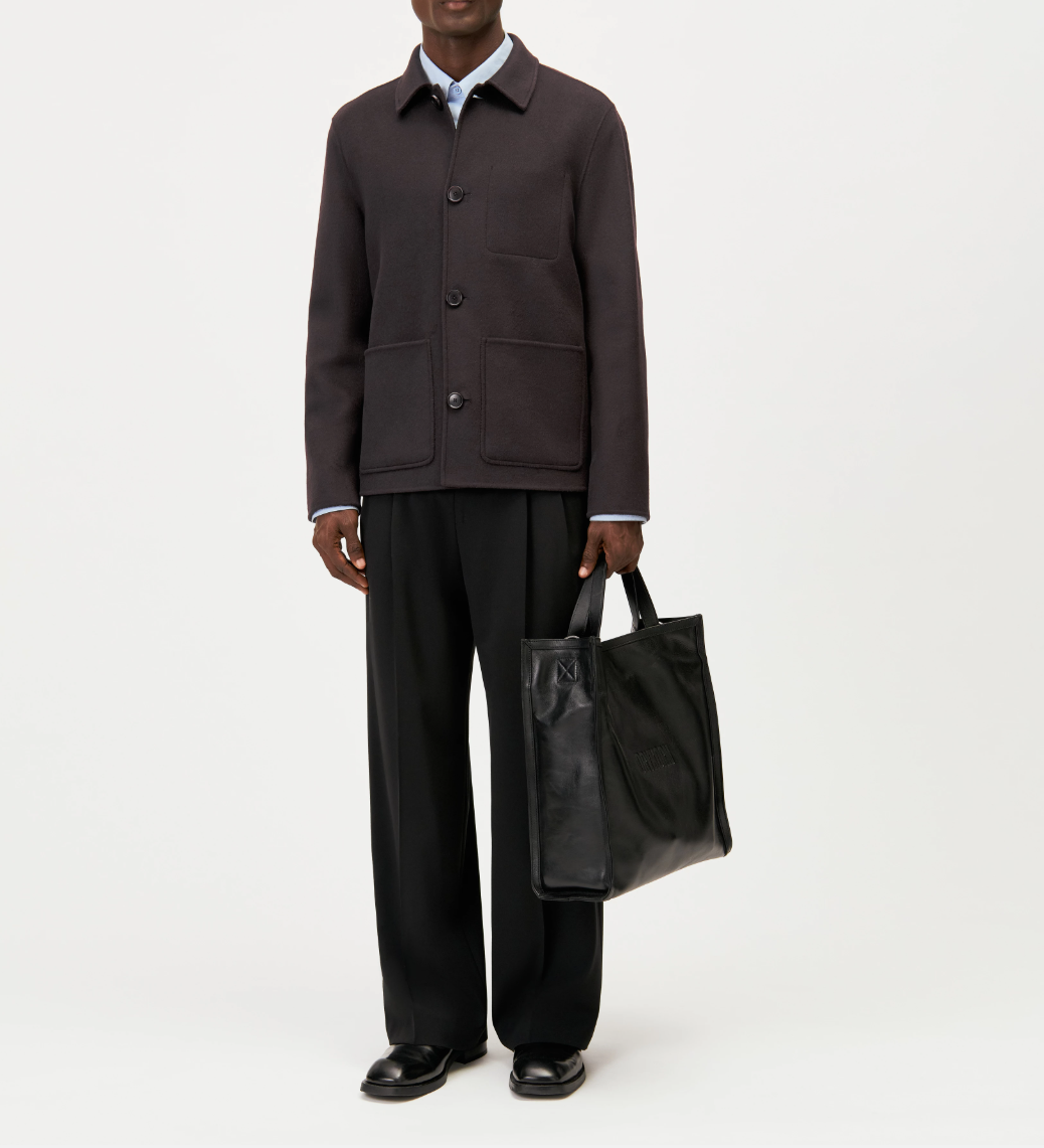 Drykorn MAKONA Wool-Blend Jacket for men in Brown with a regular fit, patch pockets and refined workwear-inspired design. (Kopie)