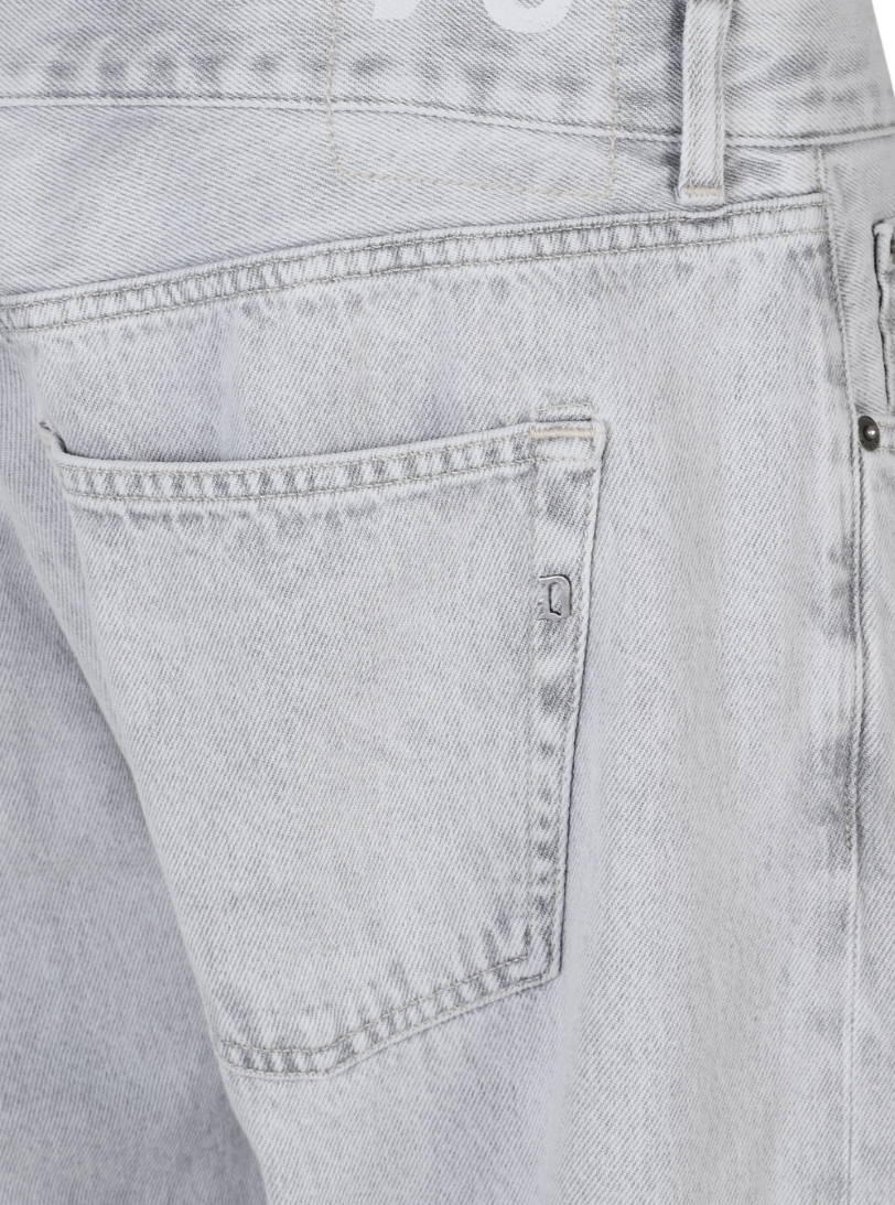 Dondup Bray jeans in grey with five-pocket design and belt loops, made in Italy.