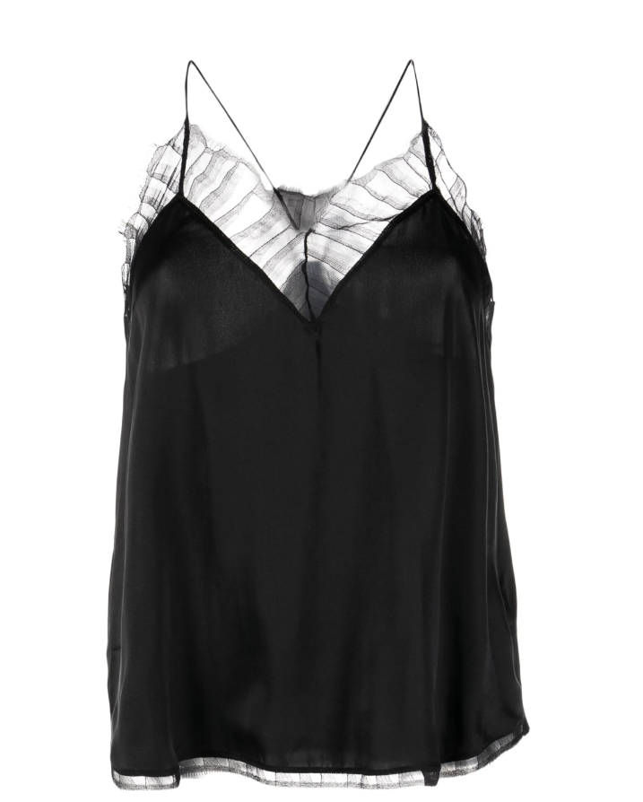 Silk Top with Lace
