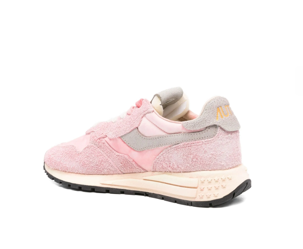 Autry Women Reelwind Suede-Mesh Sneakers Pink