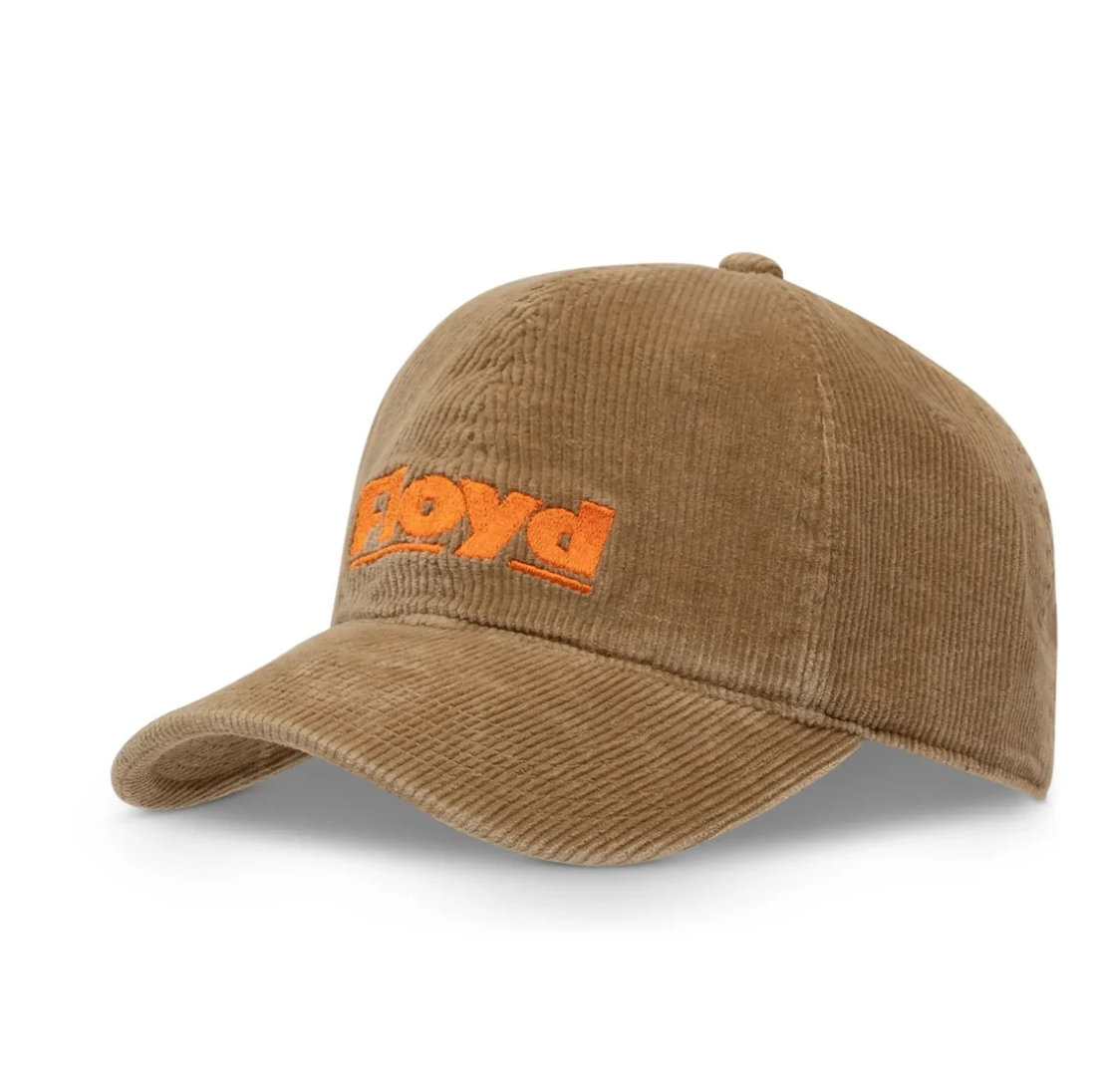 Floyd Cap Cord in Desert Sand, a unisex 11-wale corduroy cap with signature Floyd embroidery and adjustable fit.