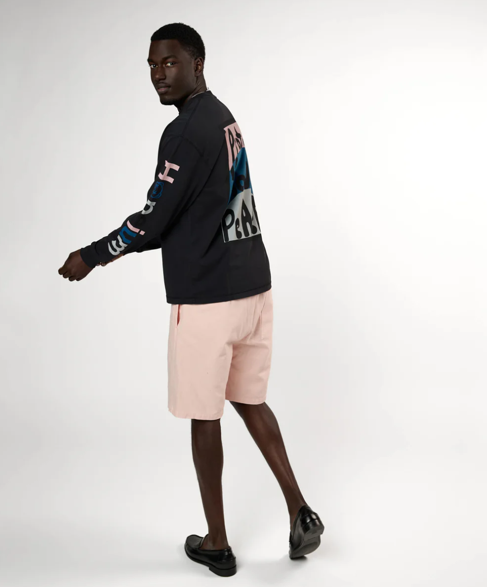 HOPEIUM “PROTECT YOUR PEACE” longsleeve T-shirt in black with sleeve logo and back print.