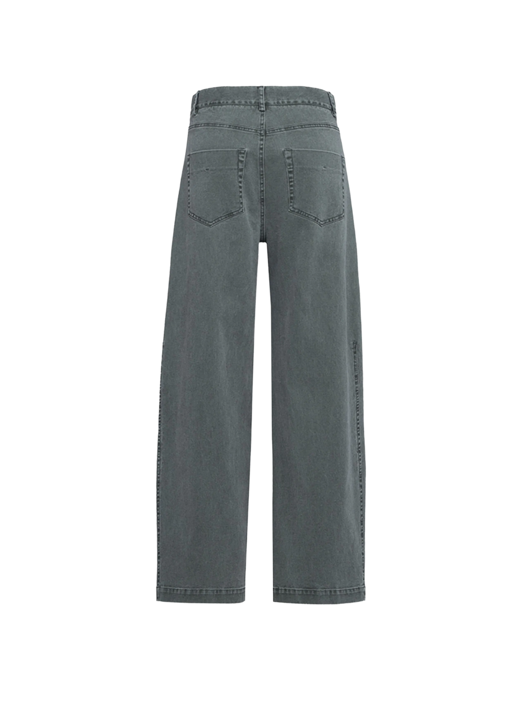 Tela women’s Cotton Barrel Jeans in Sage Green with relaxed fit, button fly, and belt loops
