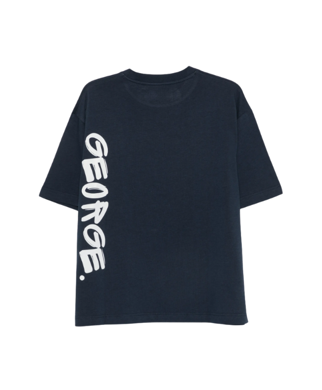 GEORGE. STUDIOS BLAZE Heavyweight Unisex T-Shirt in colour navy
