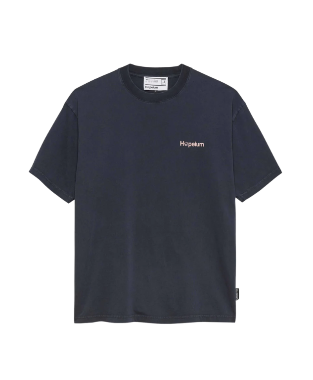 HOPEIUM LOGO T-shirt in washed black with multi-colour logo print and regular fit.