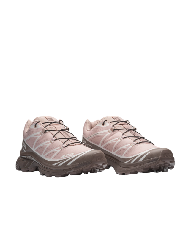 Salomon XT-6 Protective for women in Shadow, Iron and Lilac, featuring durable ripstop, textured TPU film and signature trail technology.