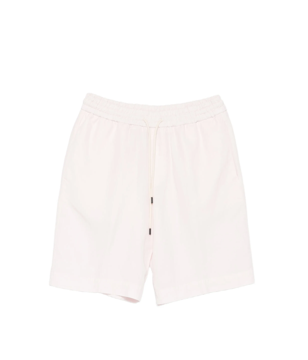 Dondup bermuda shorts in light pink with drawstring waist, elastic waistband, and tailored look.
