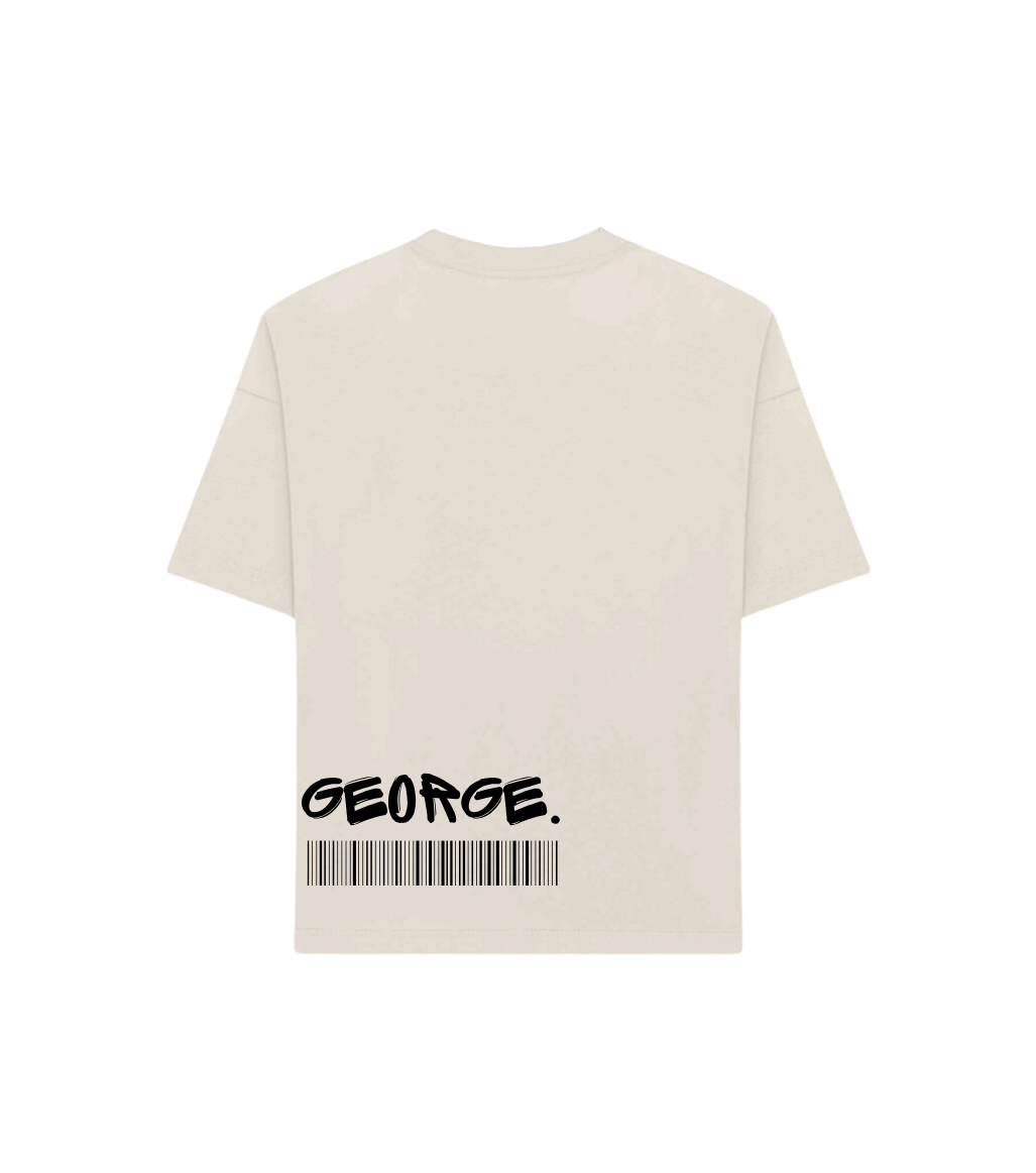 GEORGE. STUDIOS VIPER Heavyweight Unisex t-shirt in colour cream