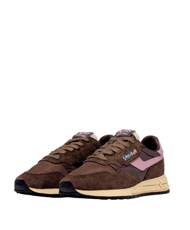 Autry Reelwind Low sneakers in Plugh and Zephyr with nylon, suede, leather, and retro running design.
