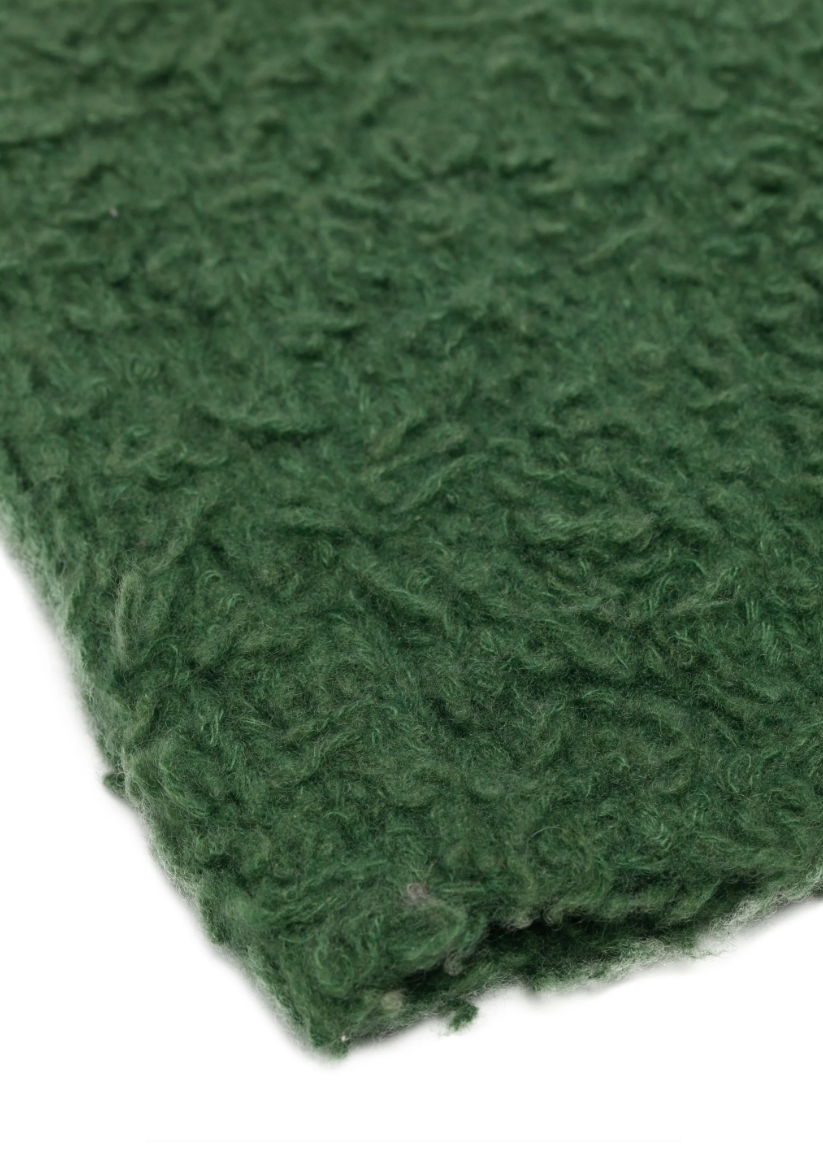 WARM-ME FRINGE Bouclé Beanie in Douglas Fire, crafted from 100% pure cashmere with a textured bouclé knit and fringed detailing.