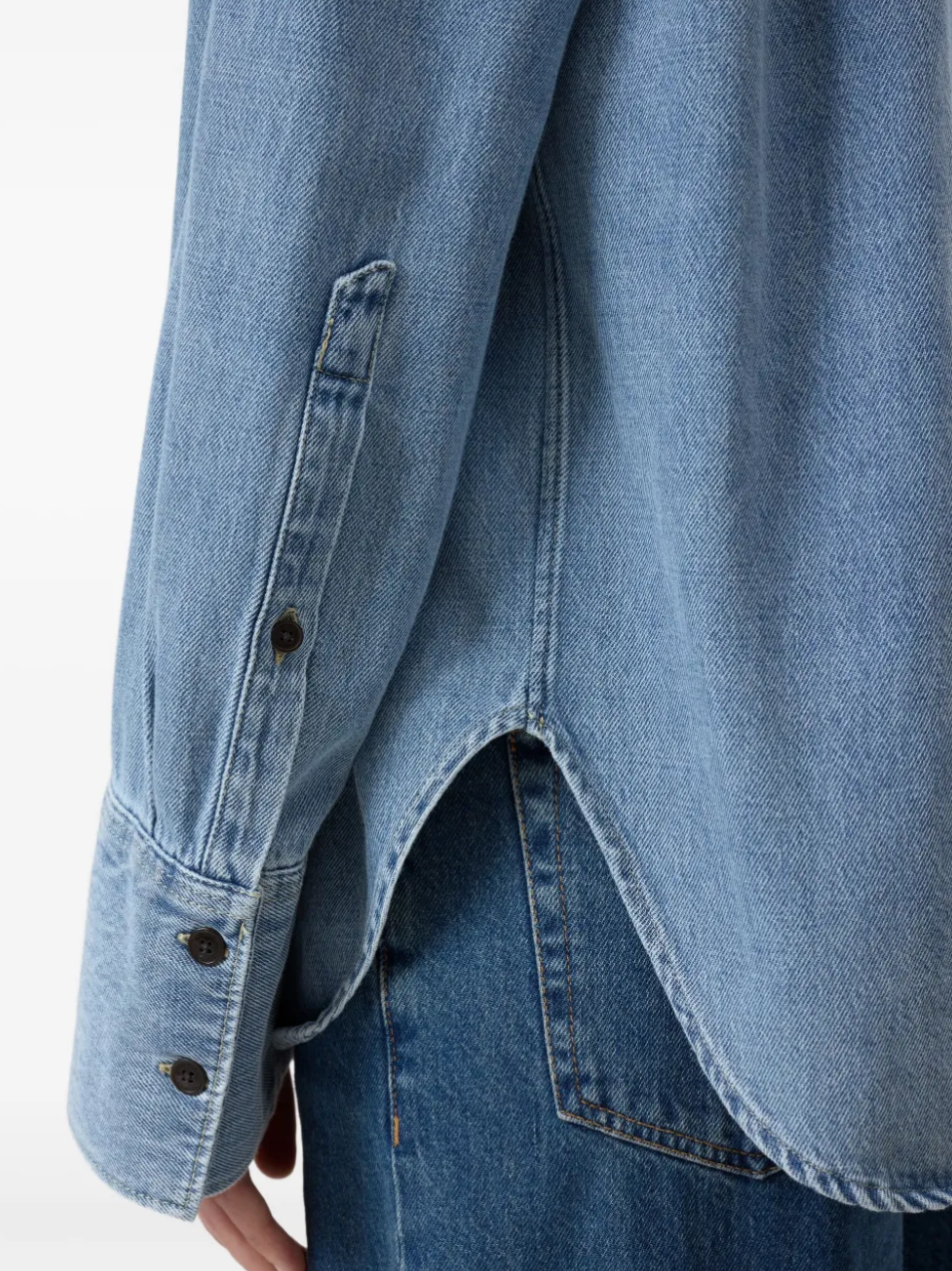 Closed Women Scarf Shirt Light Blue Denim