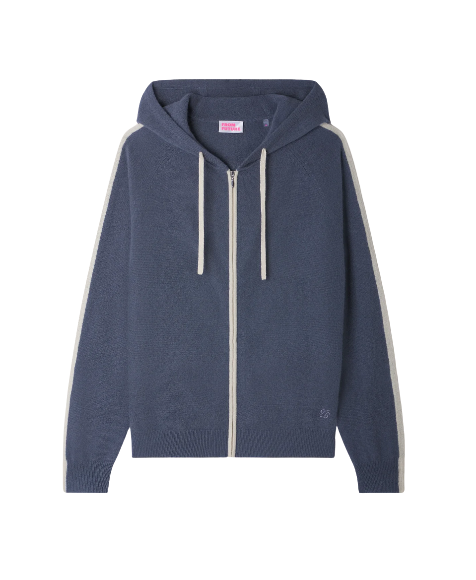 Striped Cashmere Hoodie