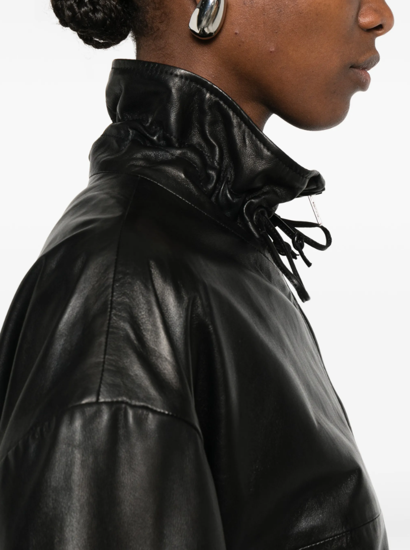 Haikure Women Jordan Leather Jacket Black