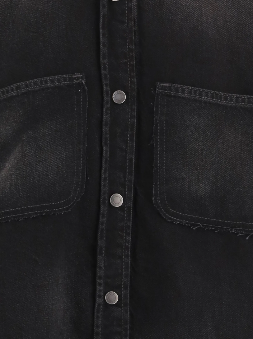 Haikure EMMA Denim Shirt for women in Vintage Black with a faded finish and effortlessly worn-in character. Made in Italy.