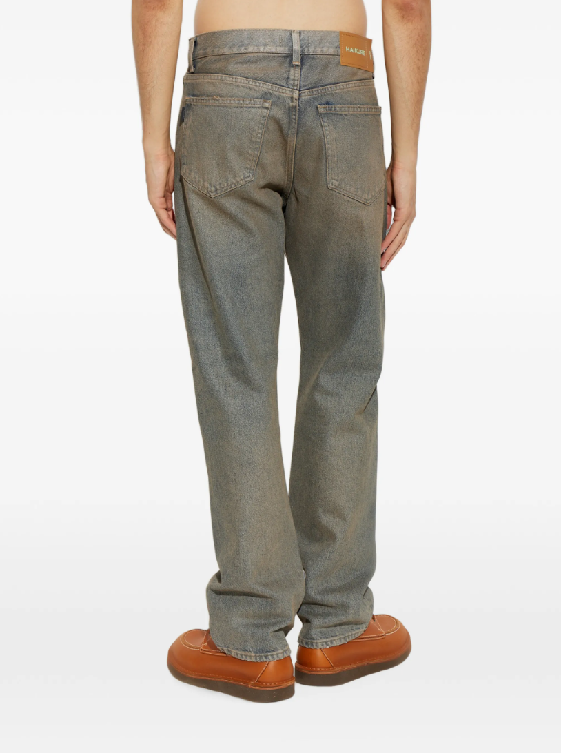 Haikure BLAKE Jeans for men in Ziggy Blue with a straight-leg fit, faded finish and classic five-pocket design. Made in Italy.