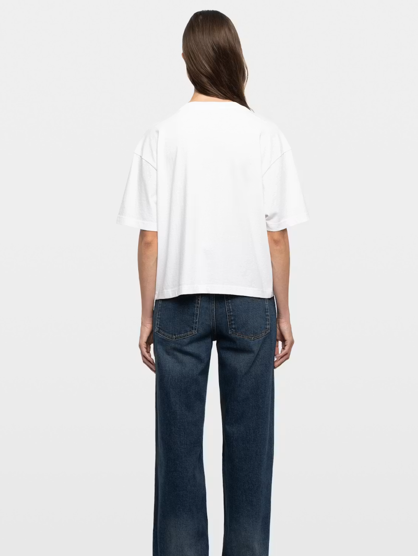 Zadig&Voltaire Taida T-shirt for women in cotton with crystal heart detail and crew neck.
