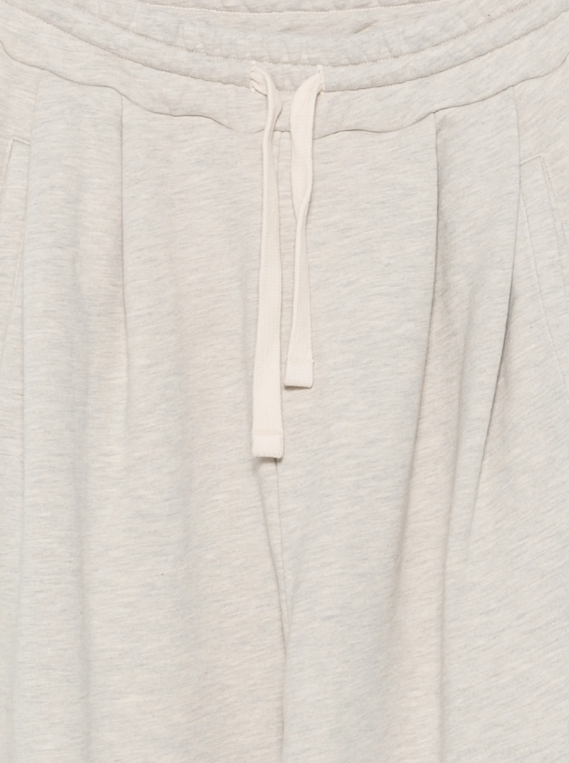 HAIKURE VALERIE wide-leg sweatpants in Sand with an elasticated drawstring waist and relaxed silhouette. Made in Italy.